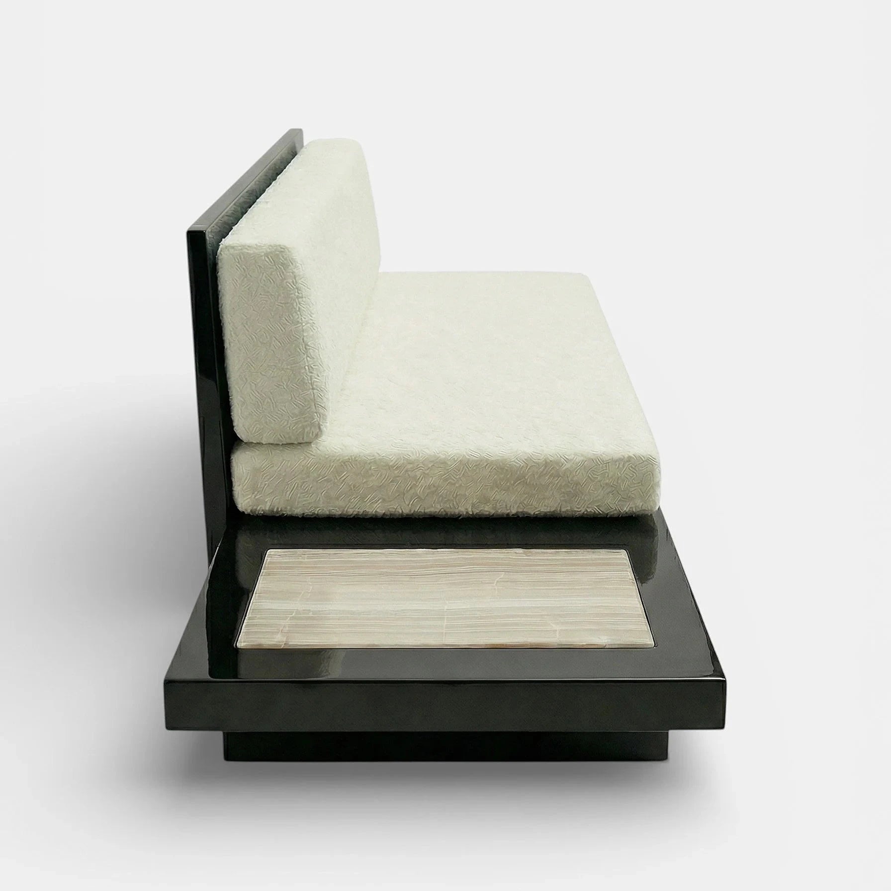 Phoebe Black And Ivory Onyx Bench