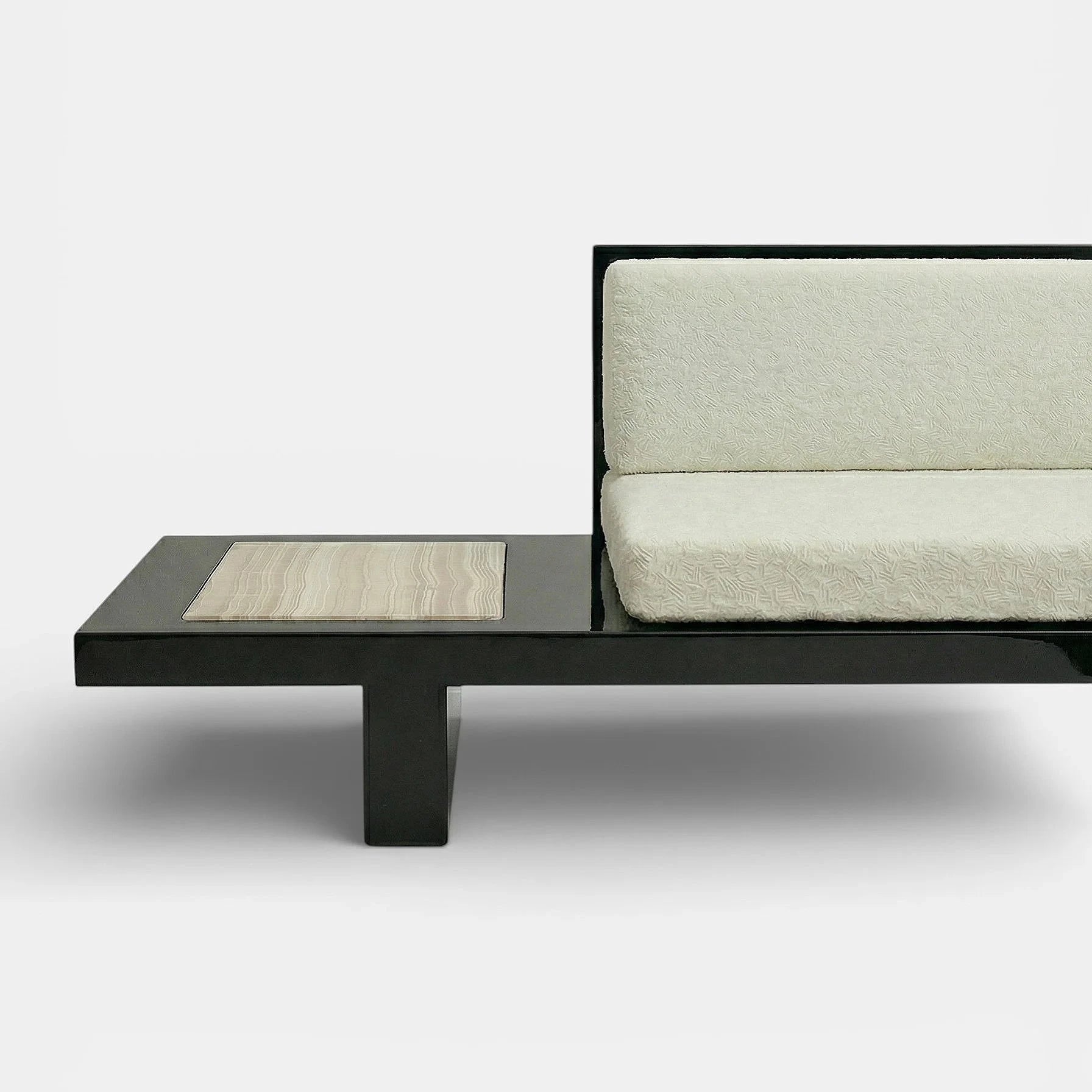 Phoebe Black And Ivory Onyx Bench