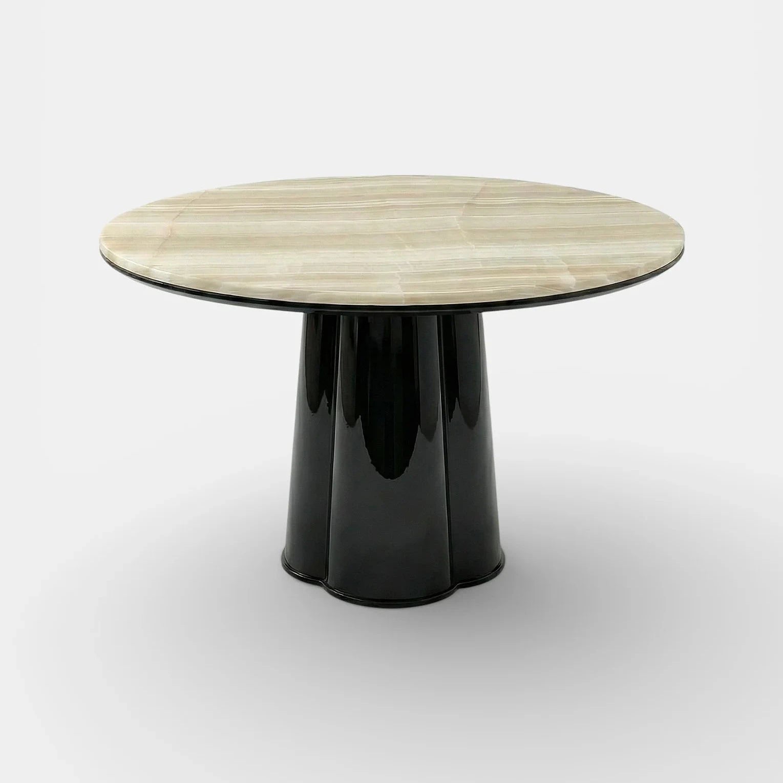 Poli Black Lacquered And Ivory Onyx