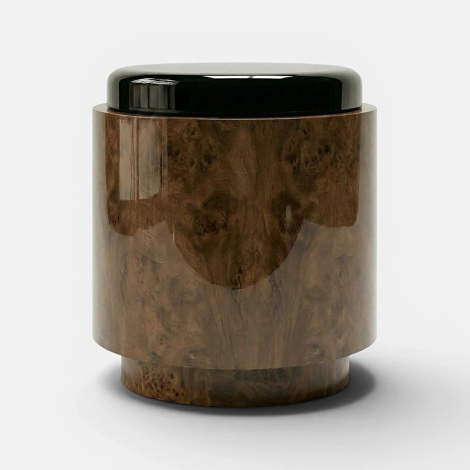 Pompon Dark Burl Wood And Black