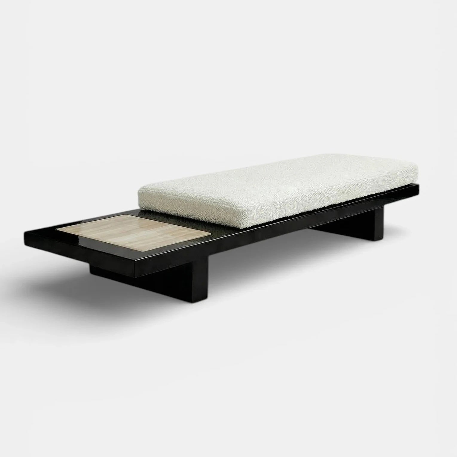 Sybille Black And Ivory Onyx Bench