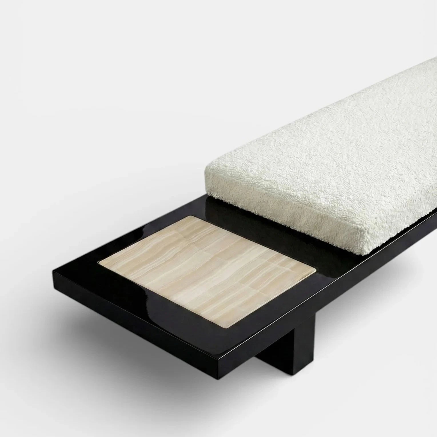 Sybille Black And Ivory Onyx Bench