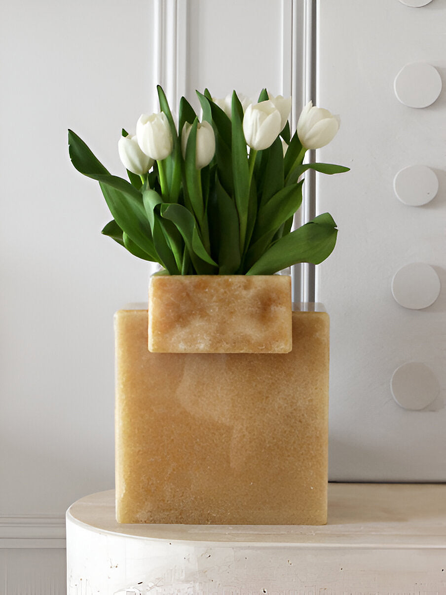 HONEY ONYX GAIA VASE - Peter Staunton Design Studio