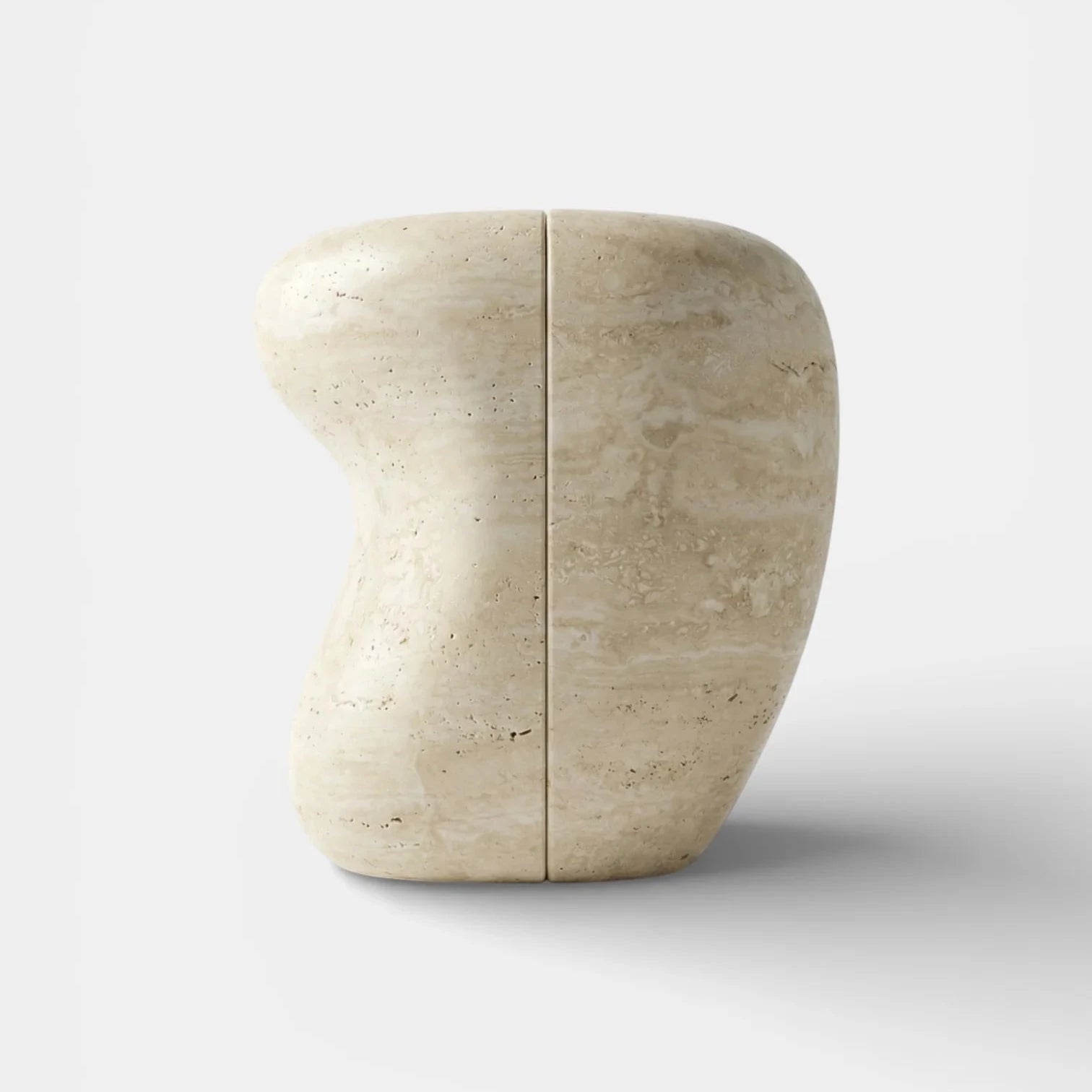 Yosho Travertine Side Table