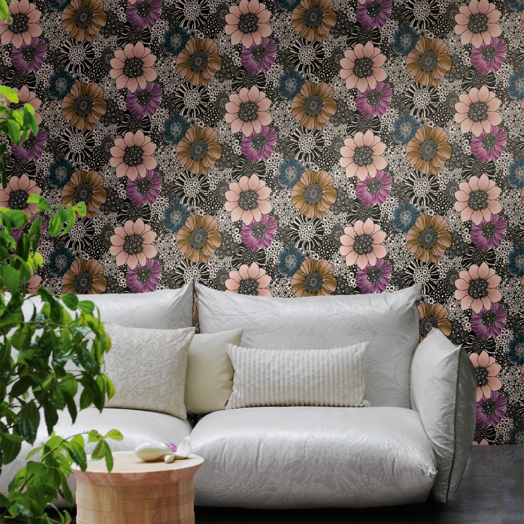 Anemones Luxury Designer Wallpaper by Missoni