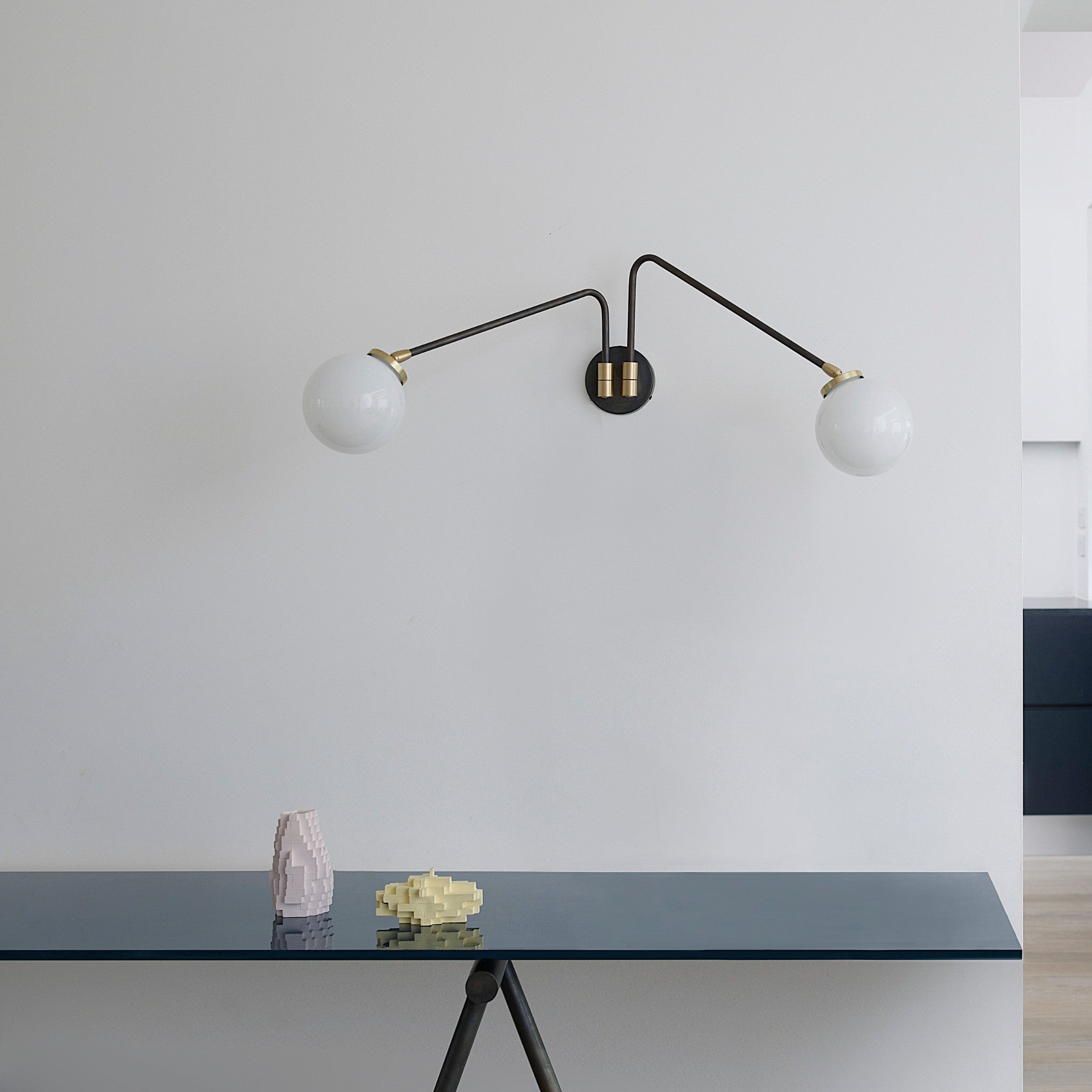 Array Opal Luxury Designer Twin Wall Light