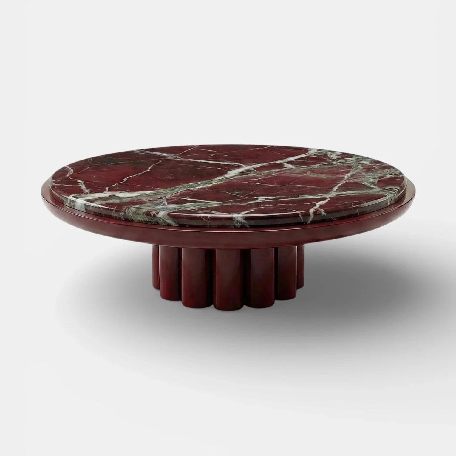 Edoni Bordeaux Lacquered And Rosso Levanto Marble