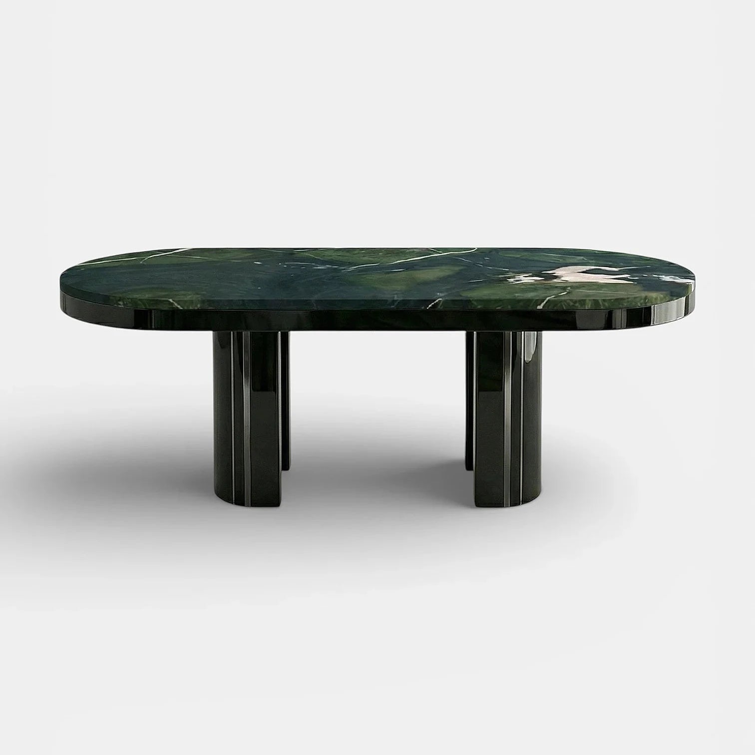Gio Black And Avocado Marble Dining Table