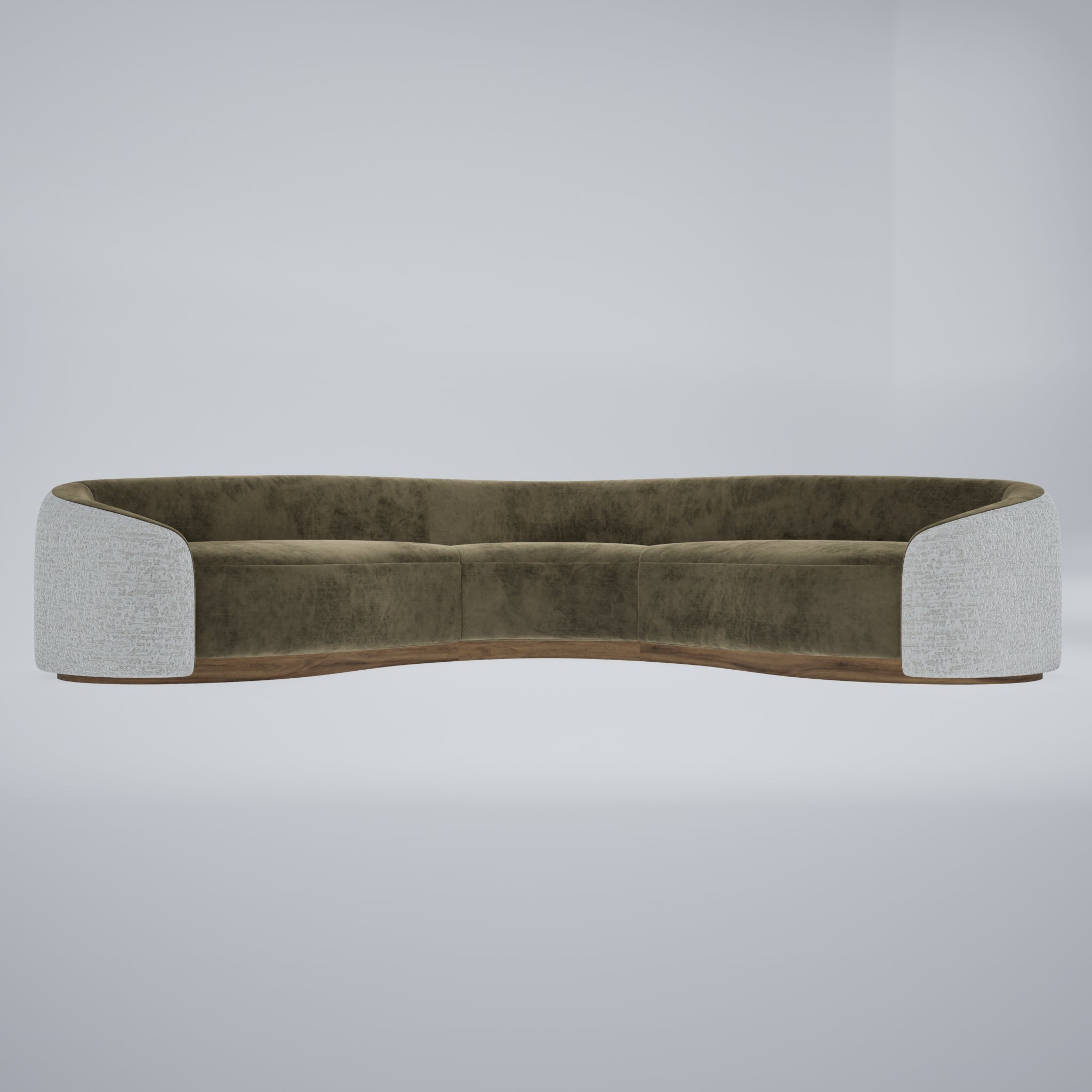 Hug corner sofa with curved corner detail