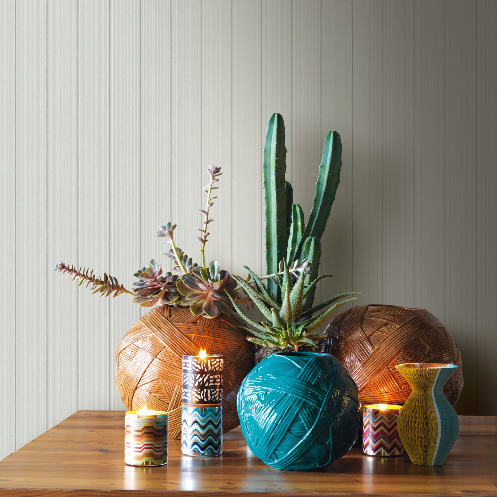 Vertical Stripe Luxury Designer Wallpaper by Missoni