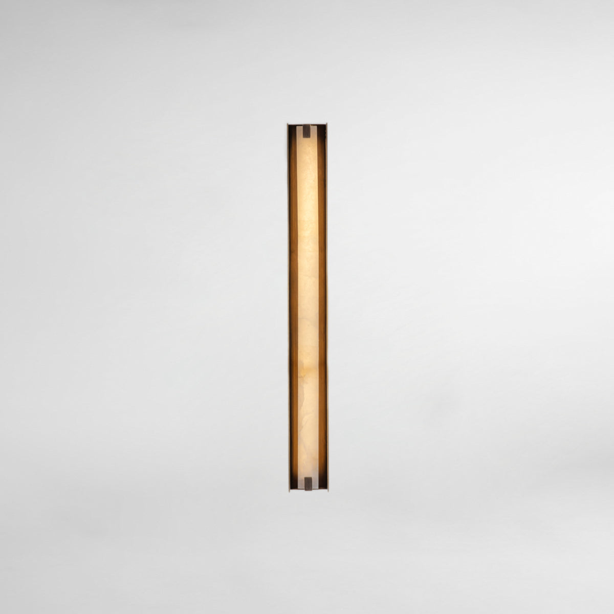 Double Line Wall Light | Bronze & Alabaster Elegance