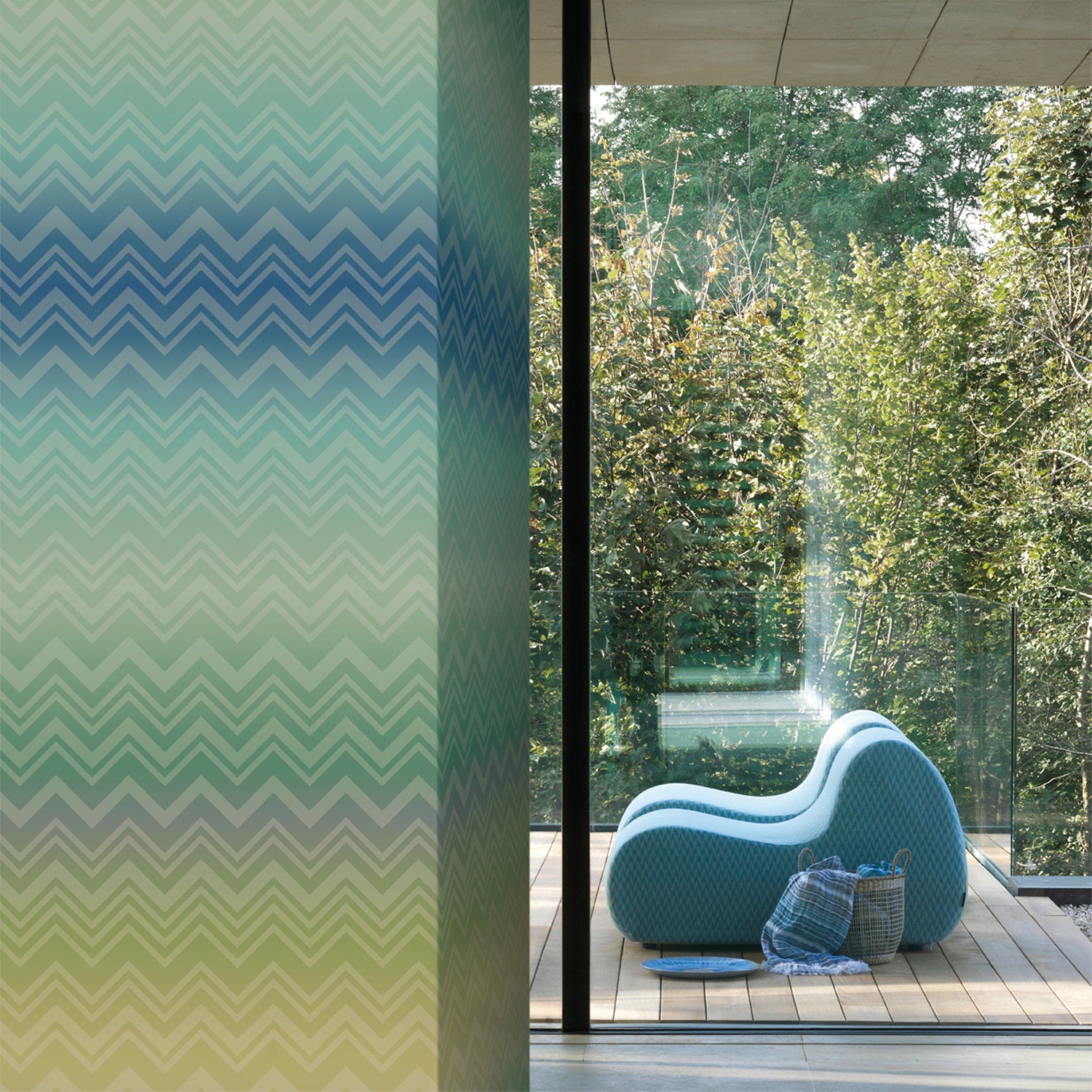 Zig Zag Sfumate Luxury Designer Wallpaper by Missoni