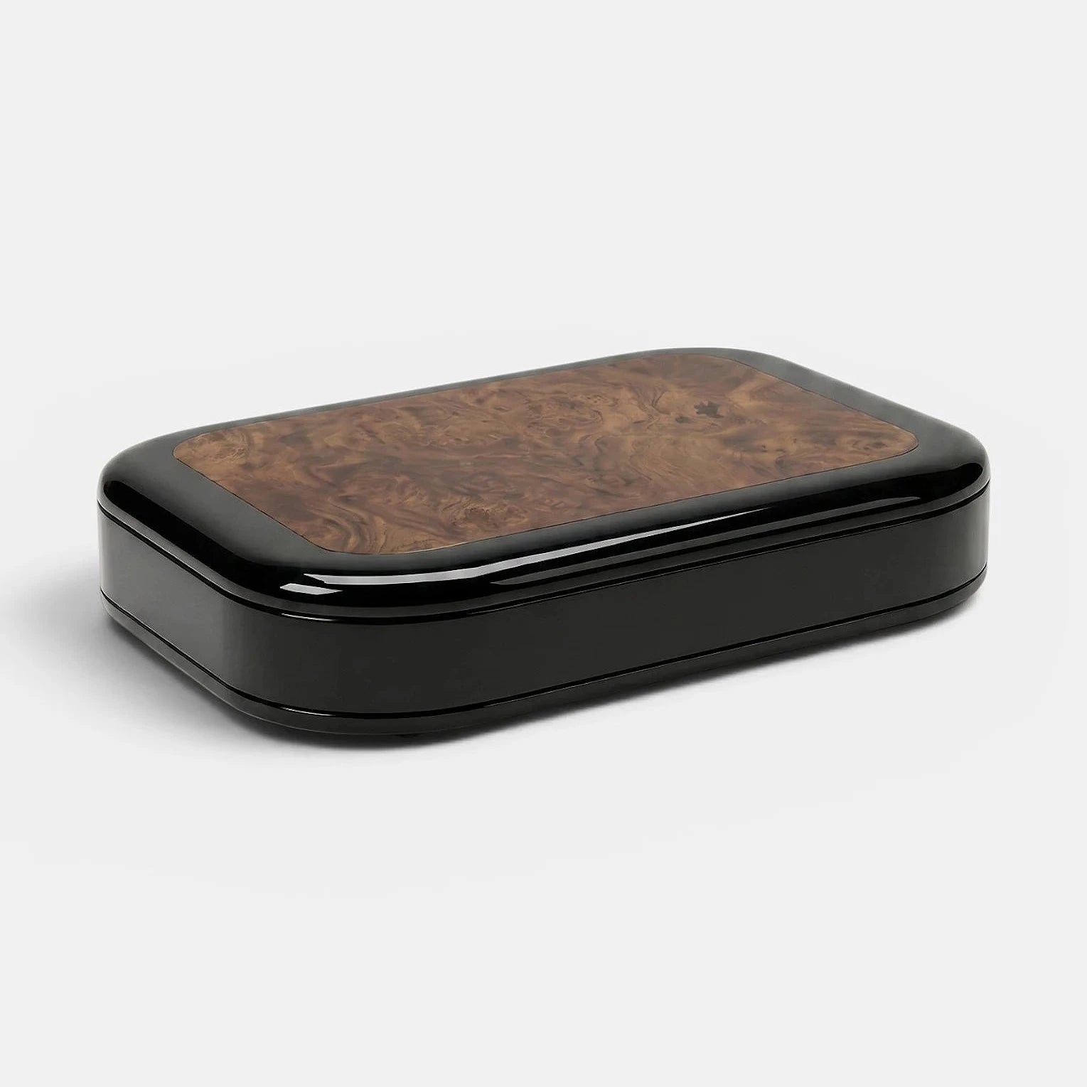 Abi Black Lacquered And Burl Wood