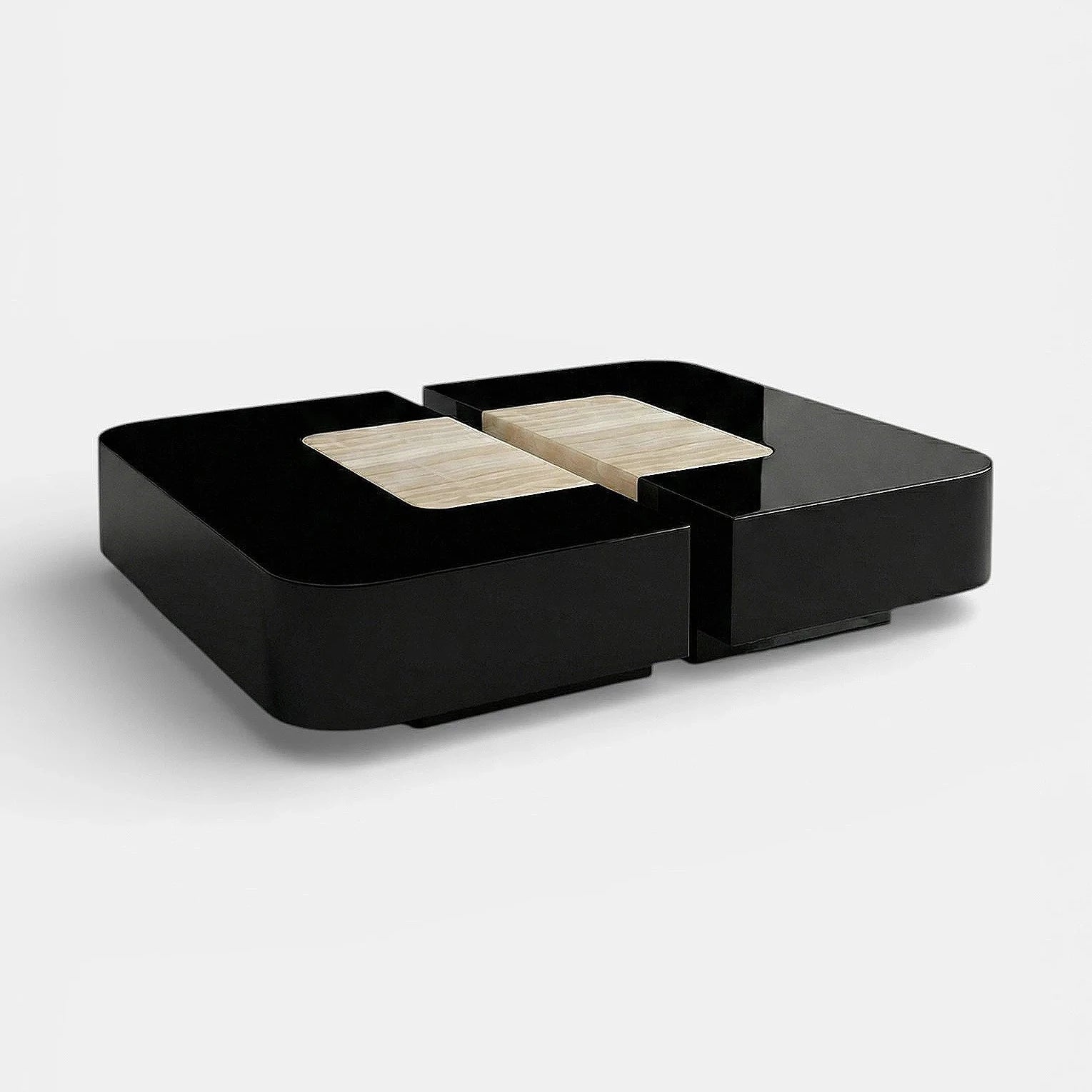 Baci Square Black And Ivory Onyx