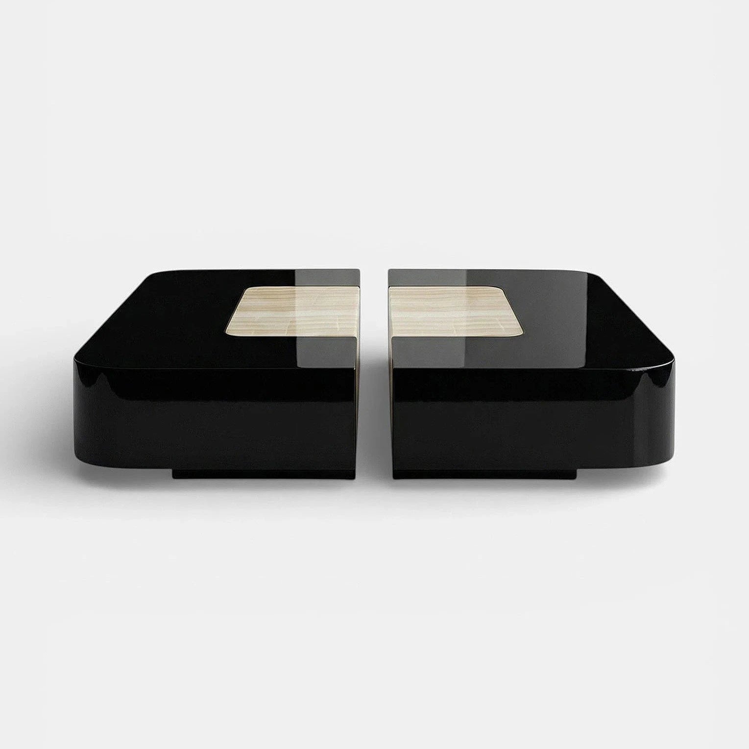Baci Square Black And Ivory Onyx