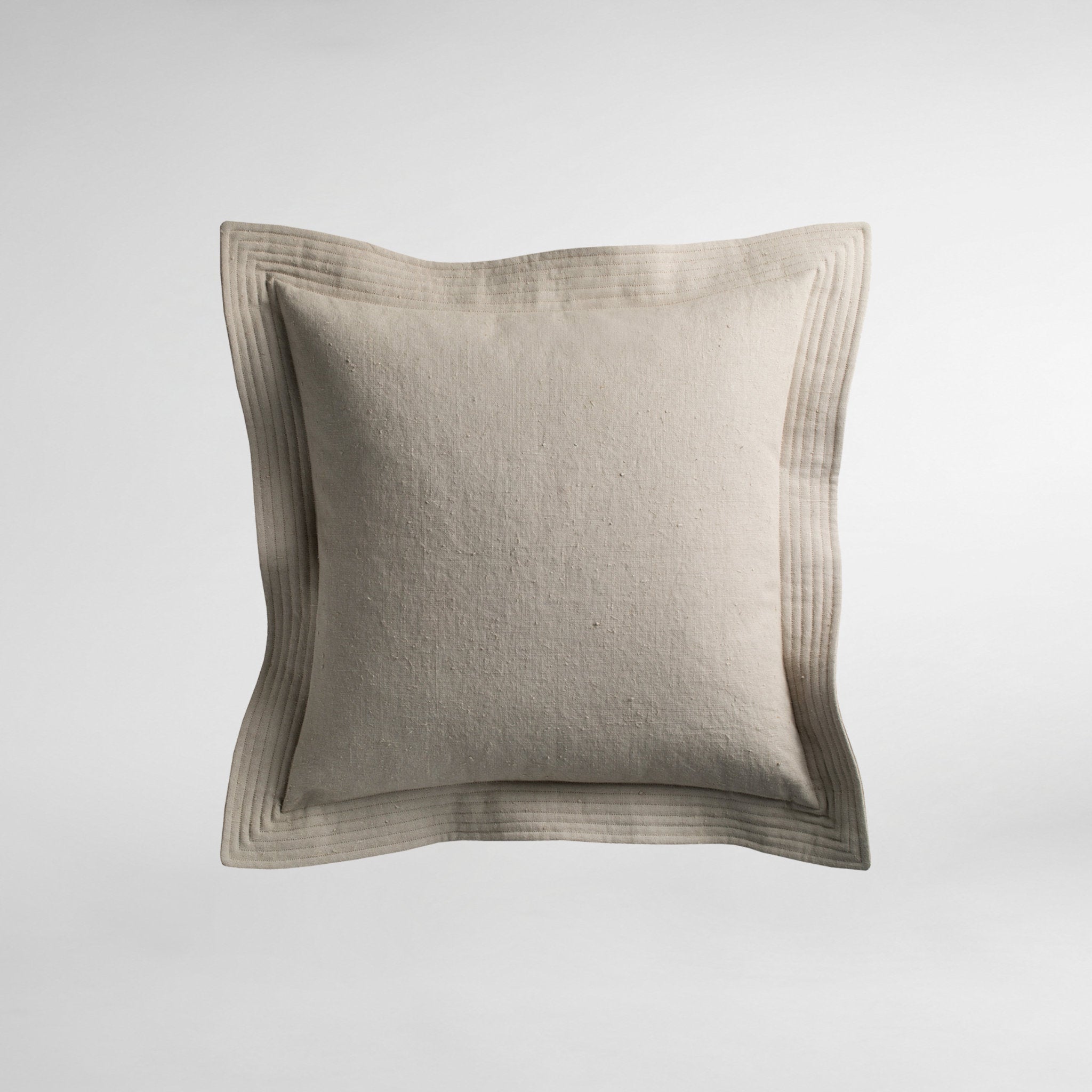 Vintage Cushion with Quilted Detail - Cement