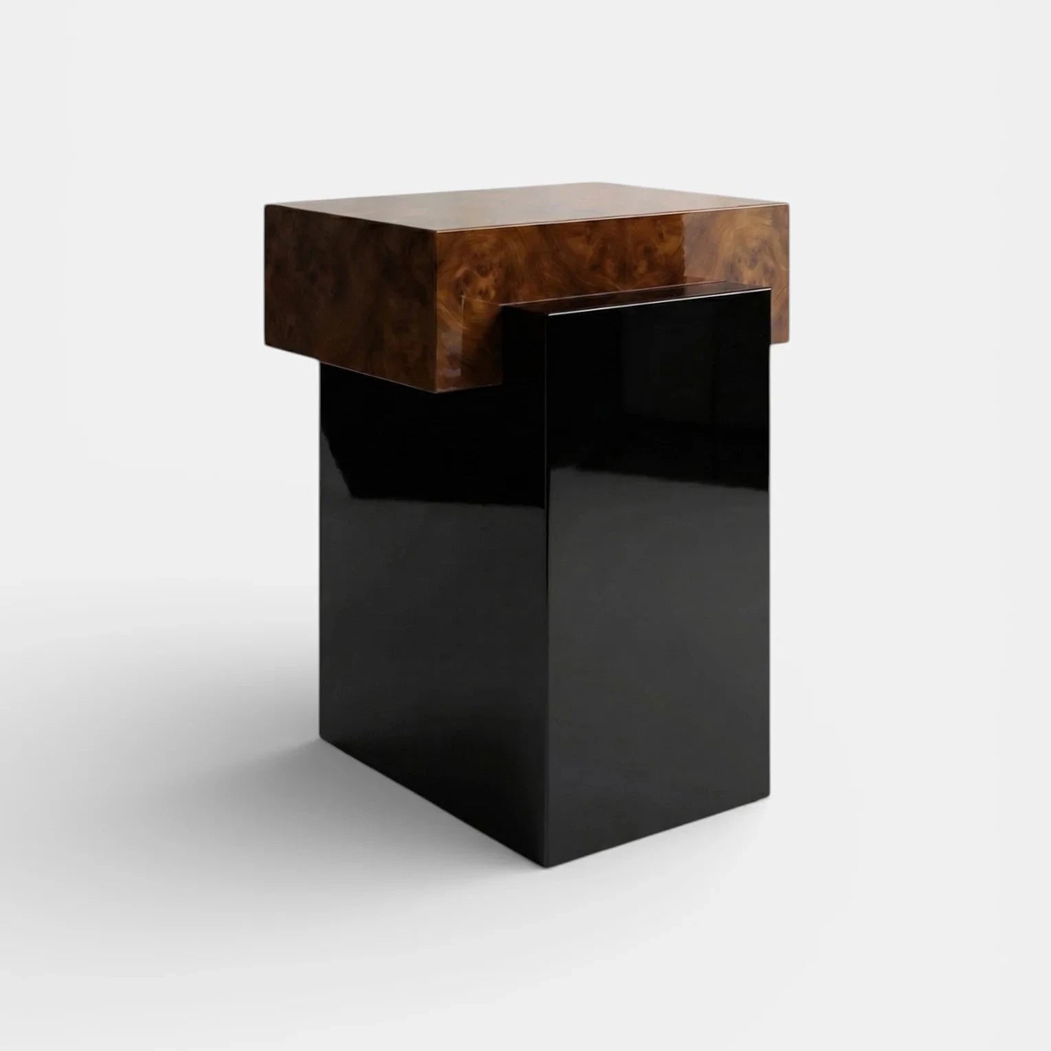 Gaia Burl Wood And Black Lacquered