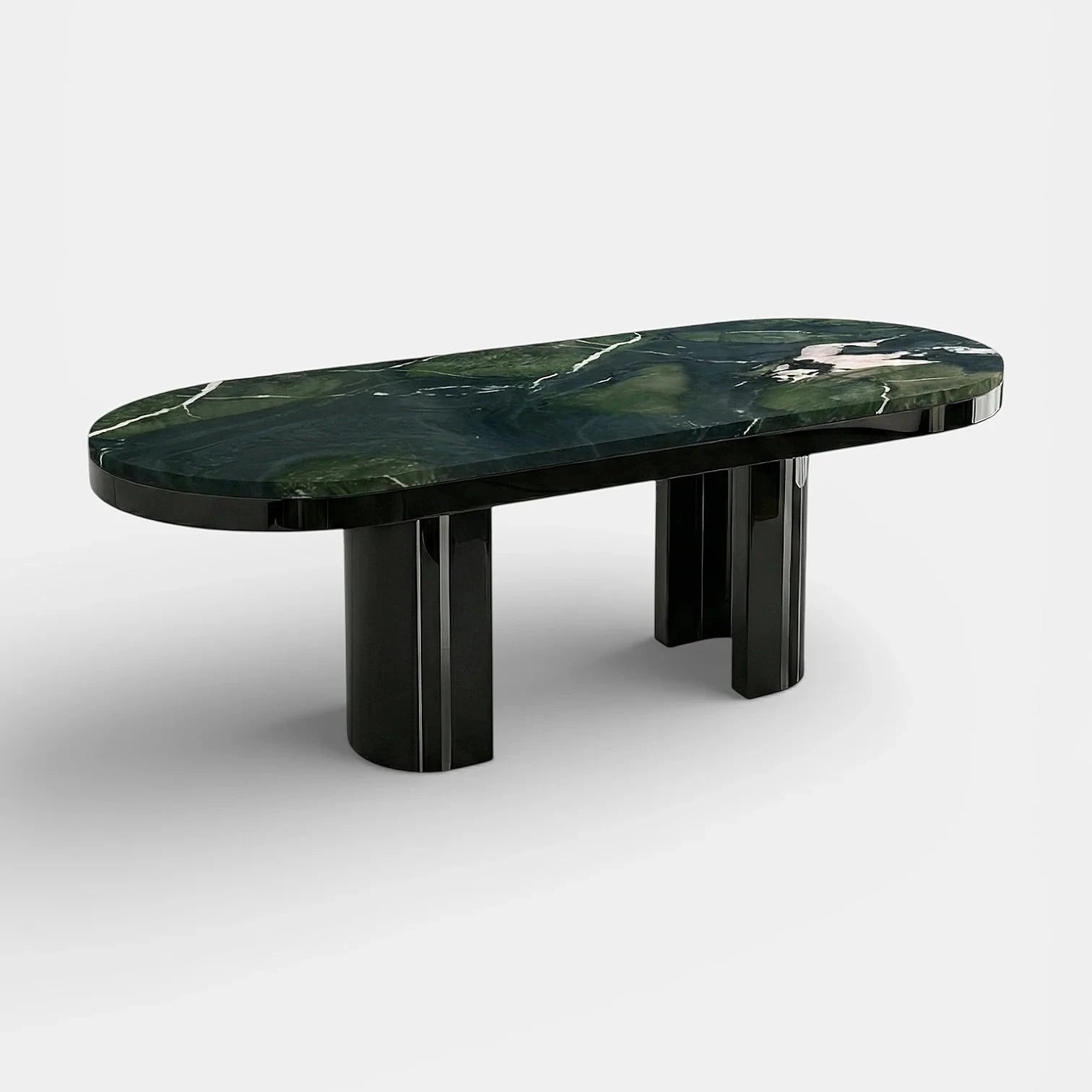 Gio Black And Avocado Marble Dining Table