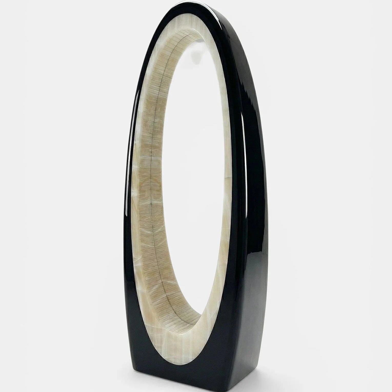 Harch Black And Vanilla Onyx Mirror