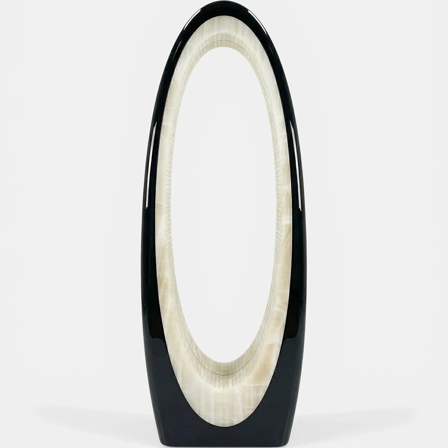 Harch Black And Vanilla Onyx Mirror