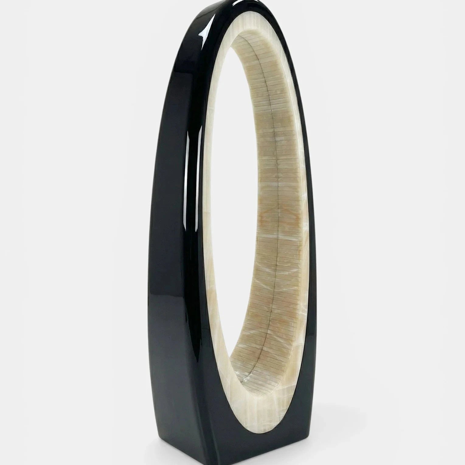 Harch Black And Vanilla Onyx Mirror