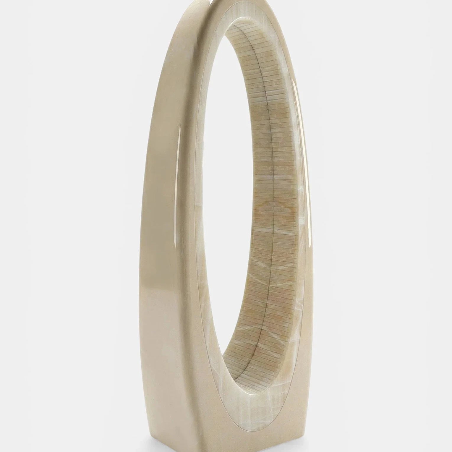 Harch Off-White And Vanilla Onyx Mirror