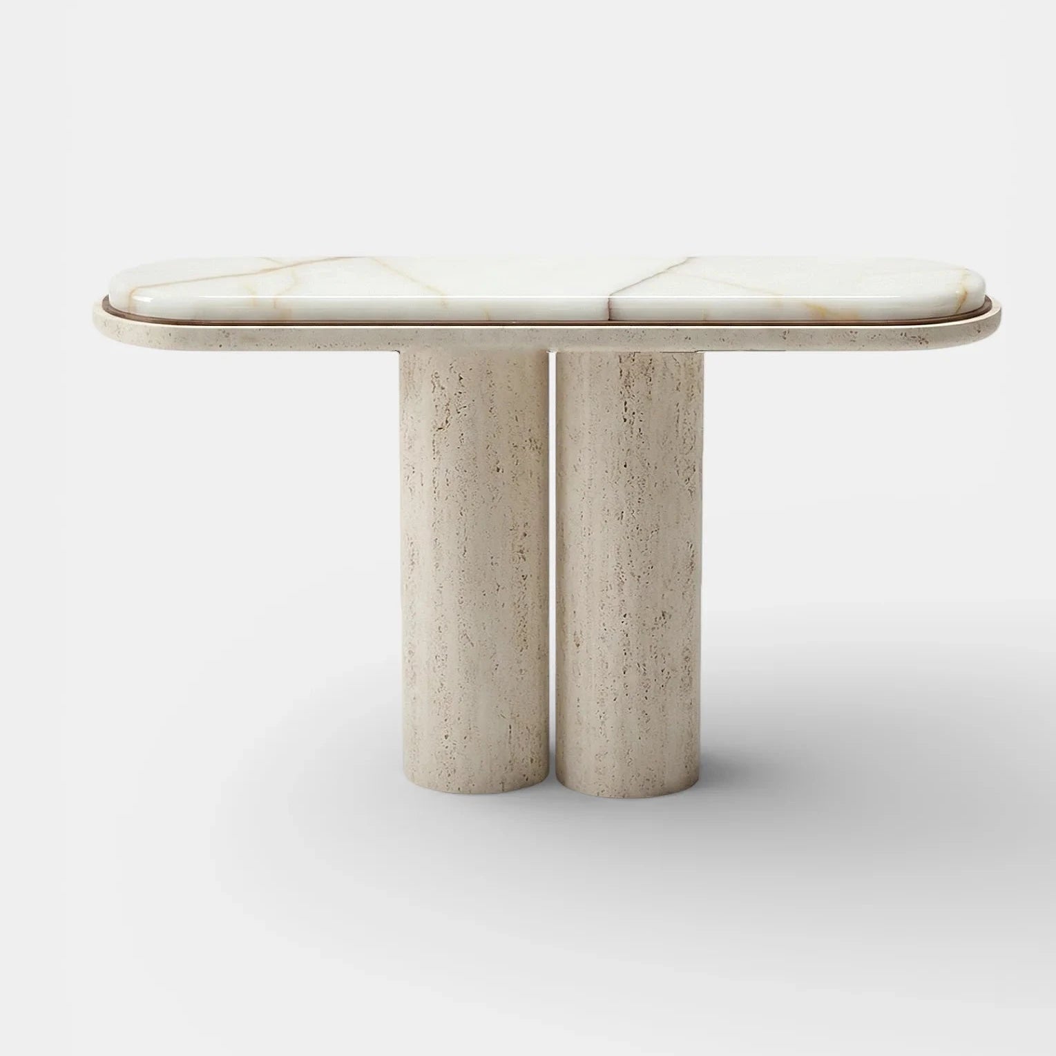 Ida Travertin And Onyx Console