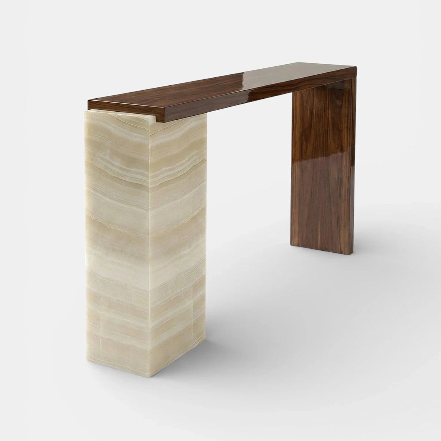 Jill Wood and Ivory Onyx Console