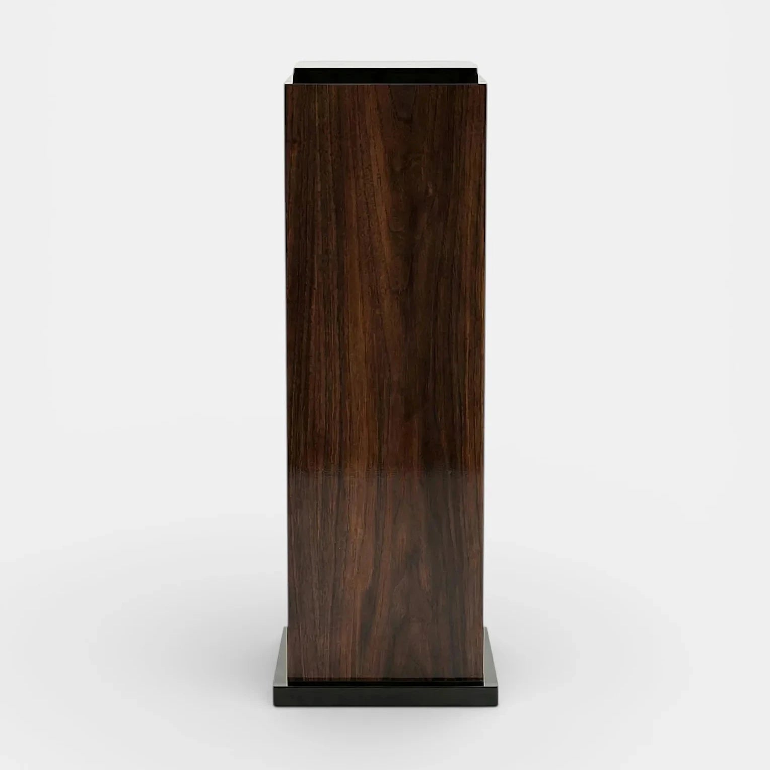 Wood And Black Lacquered Plinth