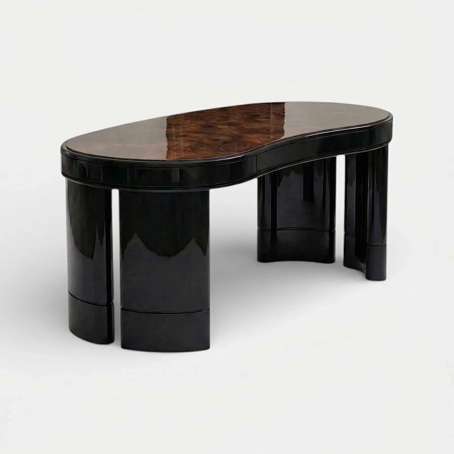 Nicola Black And Burl Wood Desk