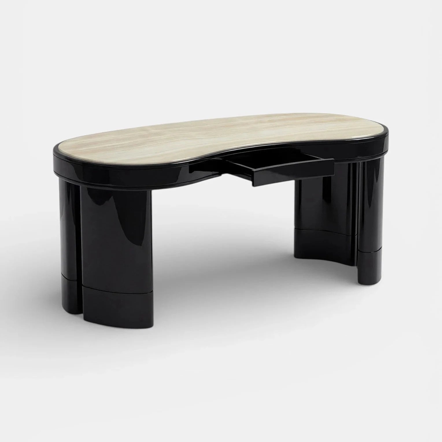 Nicola Black And Ivory Onyx Desk