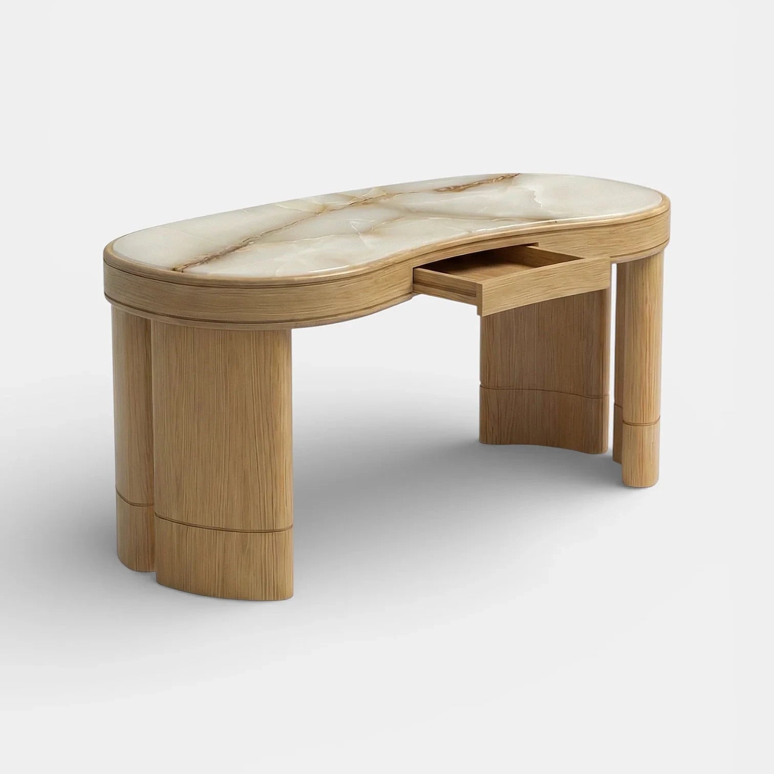 Nicola Oak And Shell Onyx Desk