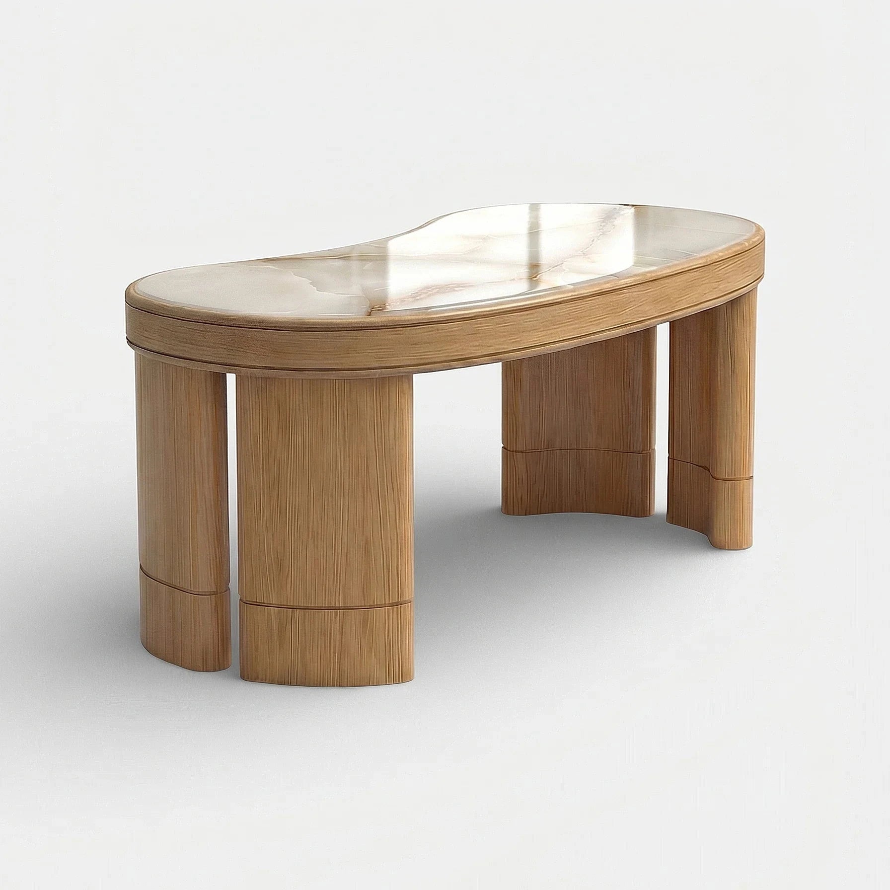 Nicola Oak And Shell Onyx Desk