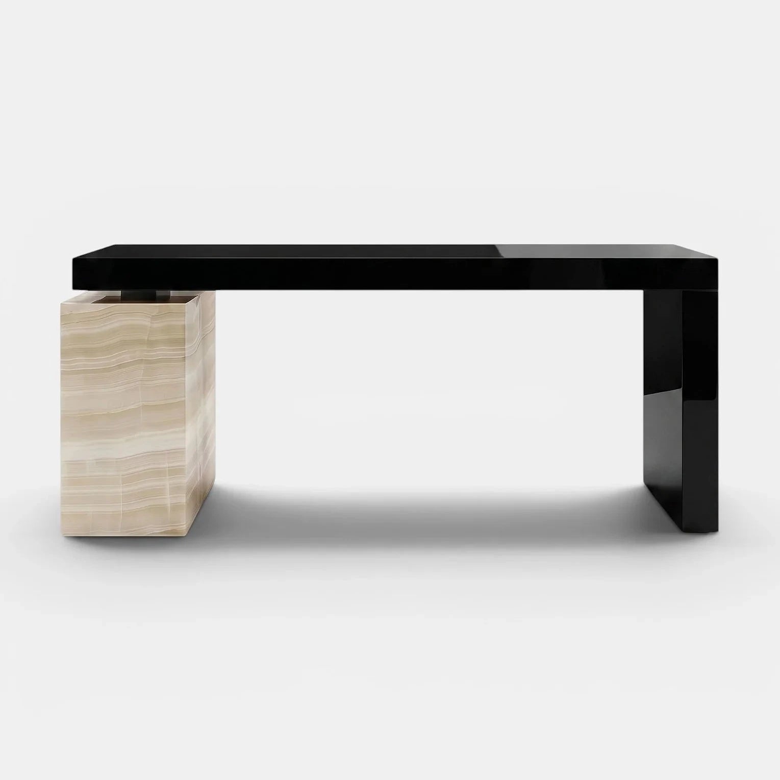 Nina Black And Ivory Onyx Desk