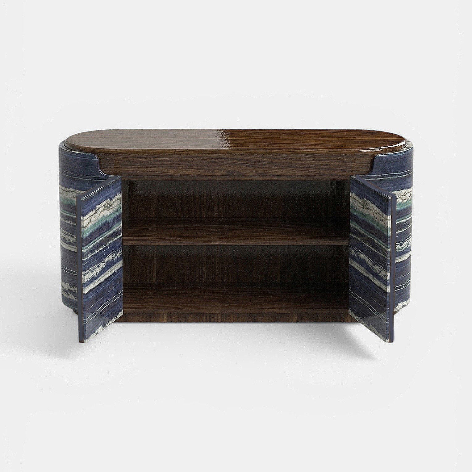 Nori Storage Wood And Bulgari Marble