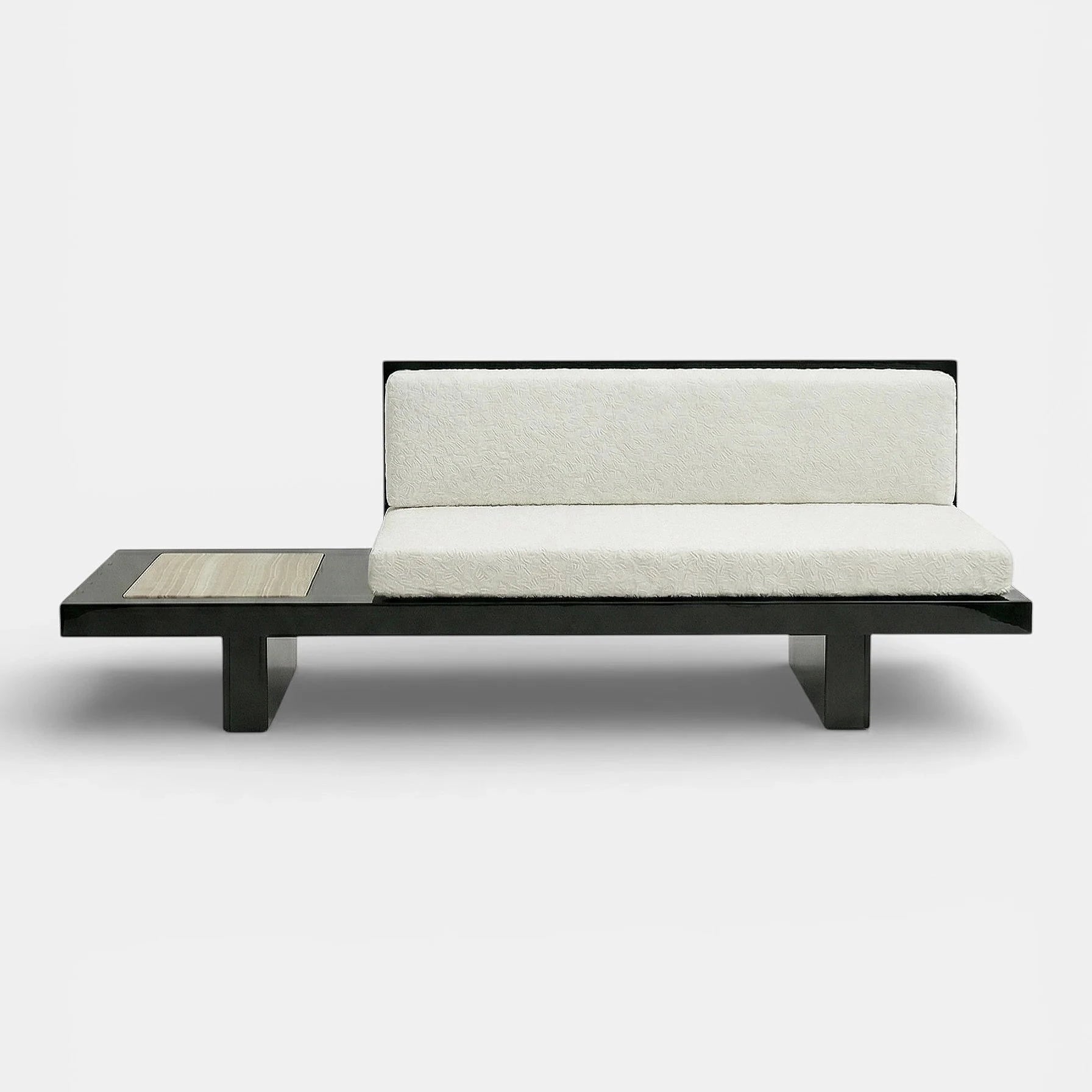 Phoebe Black And Ivory Onyx Bench