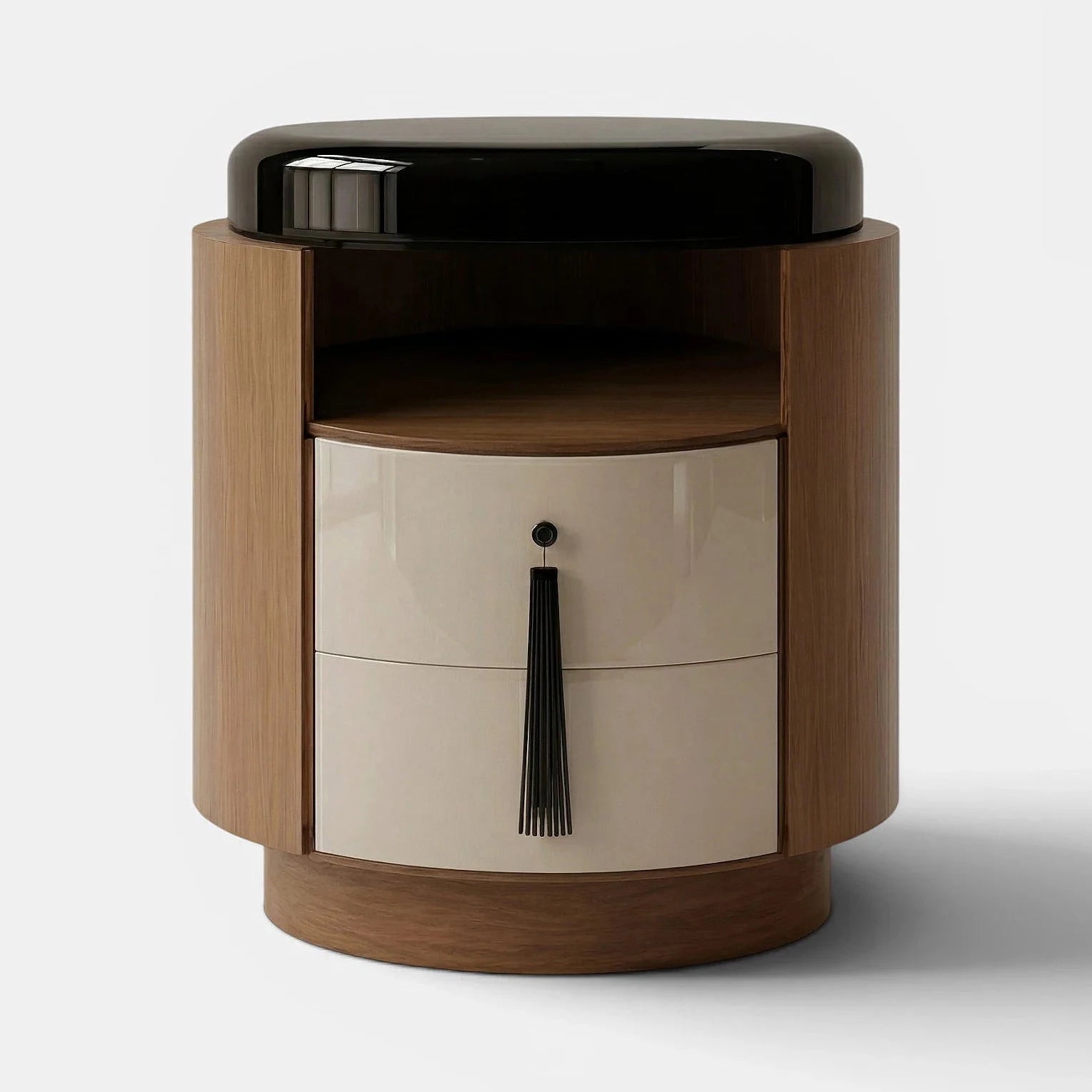 Pompon Oak Off-White And Black