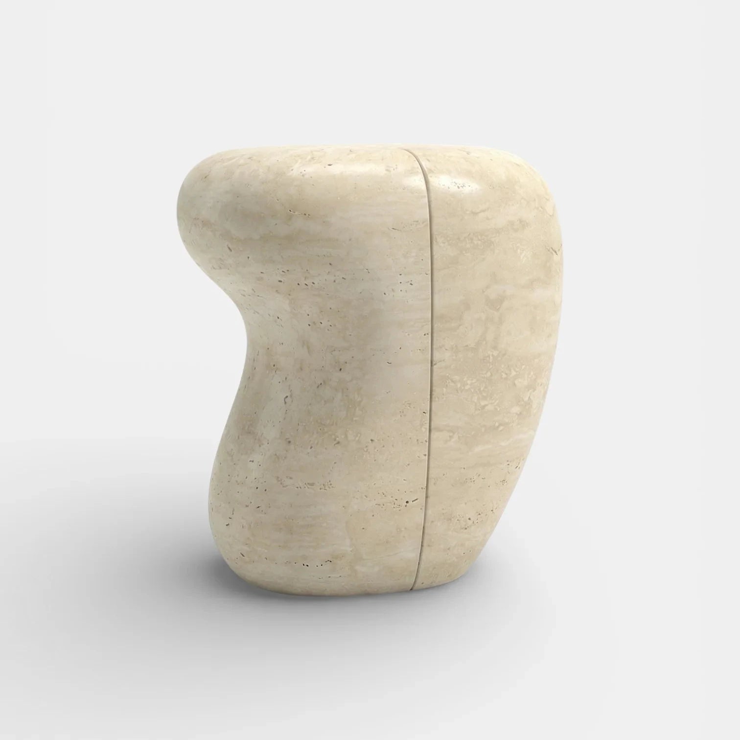 Yosho Travertine Side Table